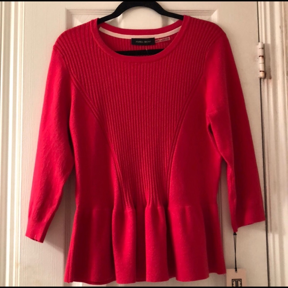 Ivanka Trump Peplum Sweater size XL